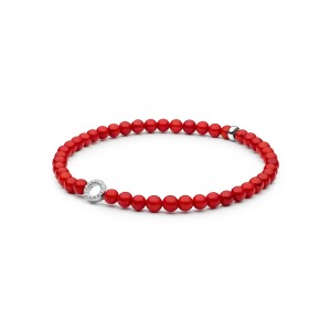 Bratara coral si argint cu cristale DiAmanti 244-40B-G (Argint 925‰ 0,35 g.)